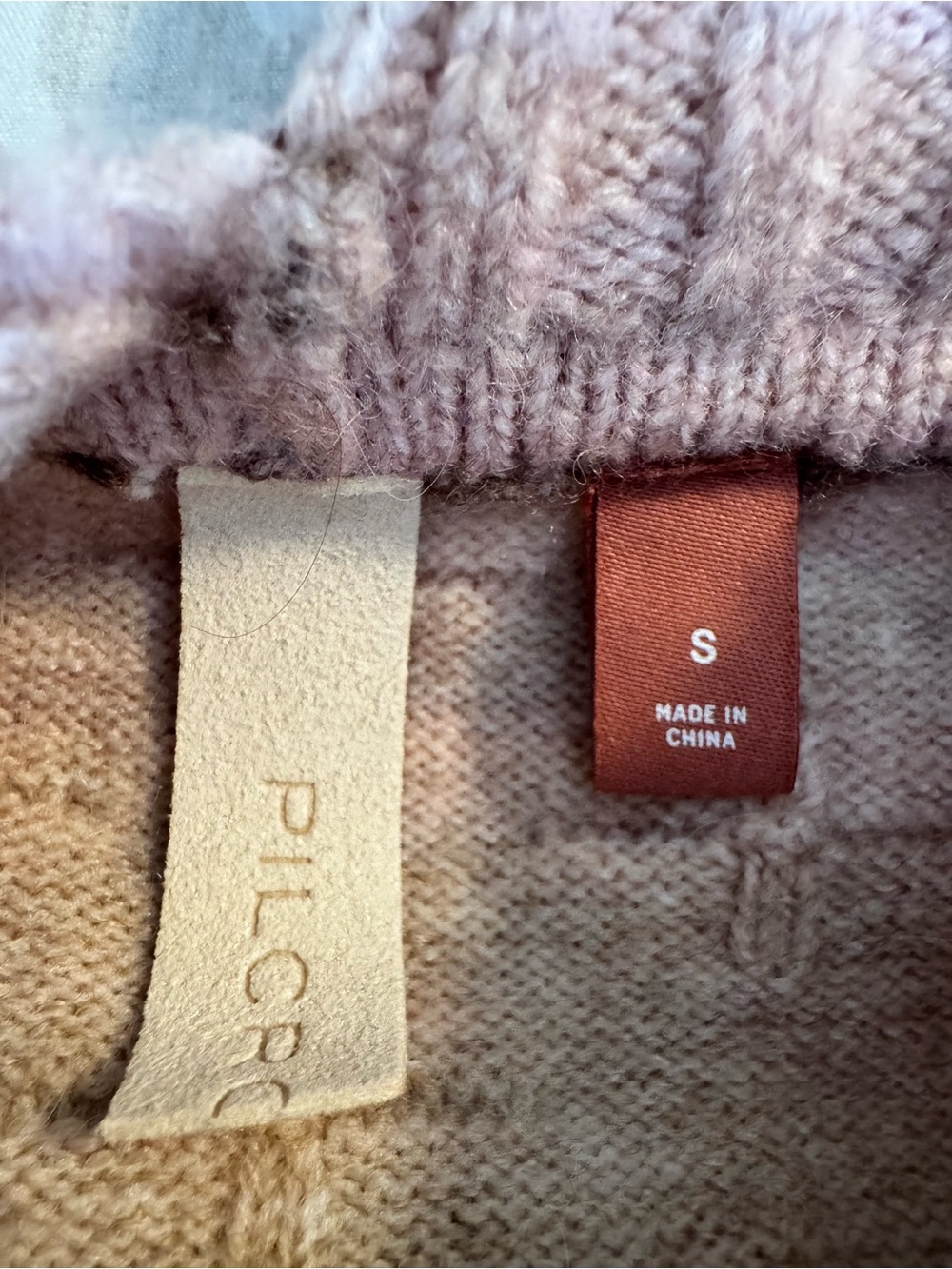 Anthropologie Pilcro Ombre Turtleneck Sweater Pink Brown Striped Cropped Small - Picture 2 of 5